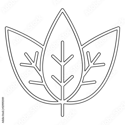 Herb icon in line style