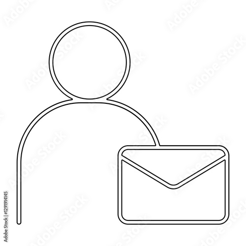 Sender icon in line style