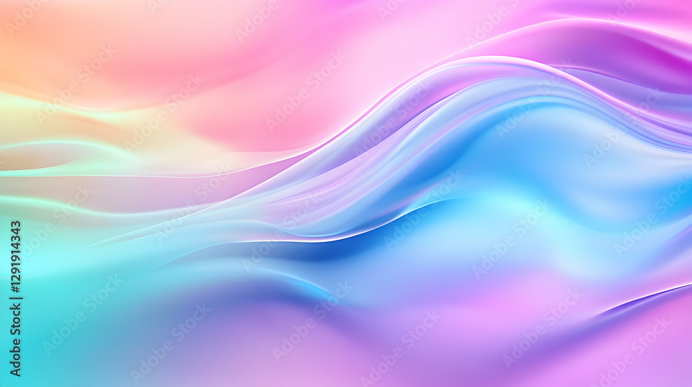 Gentle pastel hues swirl together, creating a tranquil and mesmerizing wave-like pattern Gentle pastel hues swirl together, creating a tranquil and mesmerizing wave-like pattern