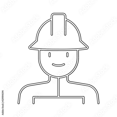 Engineer icon in line style