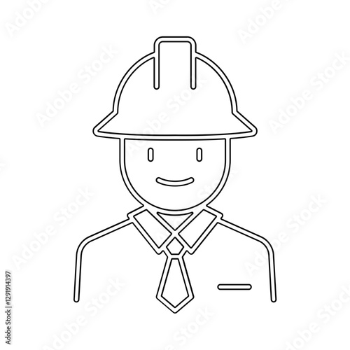 Engineer icon in line style