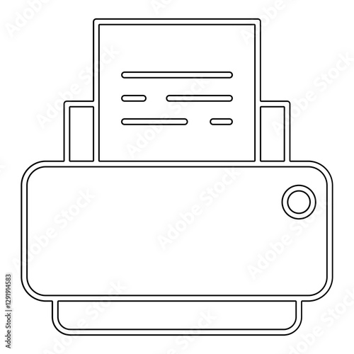 Printer icon in line style