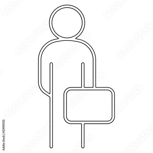 Businessman icon in line style