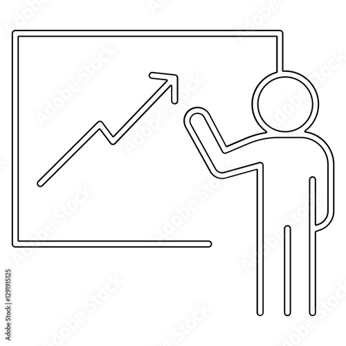 Presentation icon in line style