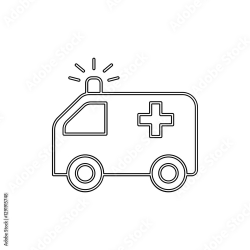 Ambulance icon in line style