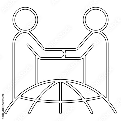 International business icon in line style