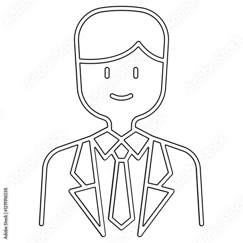 Businessman icon in line style