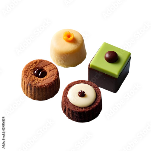 Slika na platnu Petit Fours on transparent background