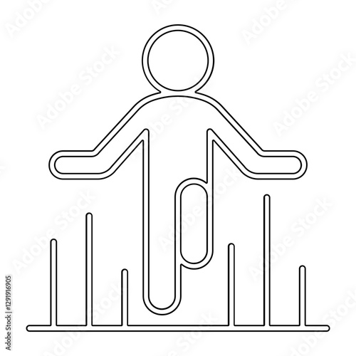 Necromancer icon in line style