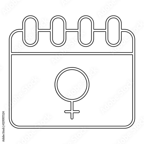 Women�s day icon in line style