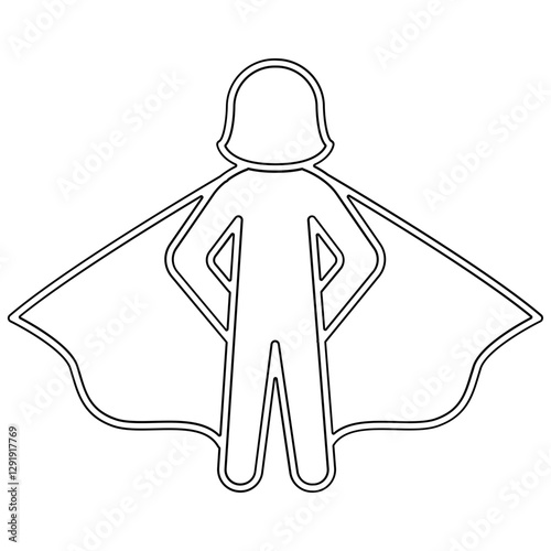 Super woman icon in line style
