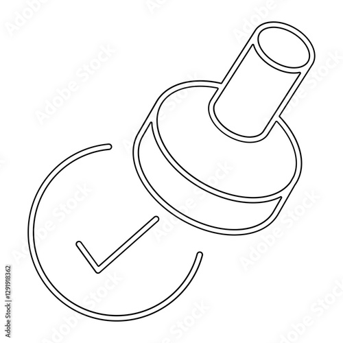 Approval icon in line style