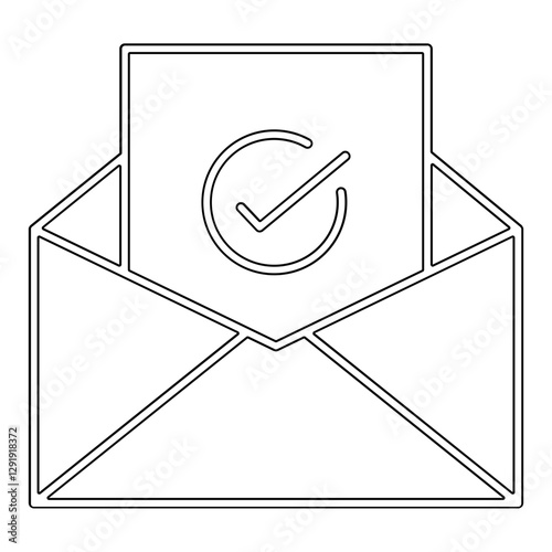 Voting yes icon in line style