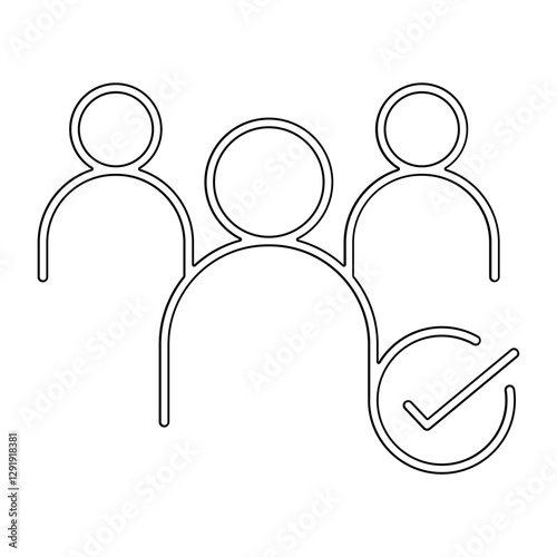 recruitment icon in line style