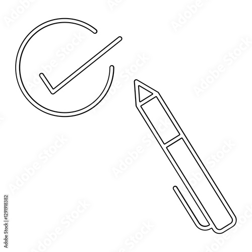 Check mark icon in line style
