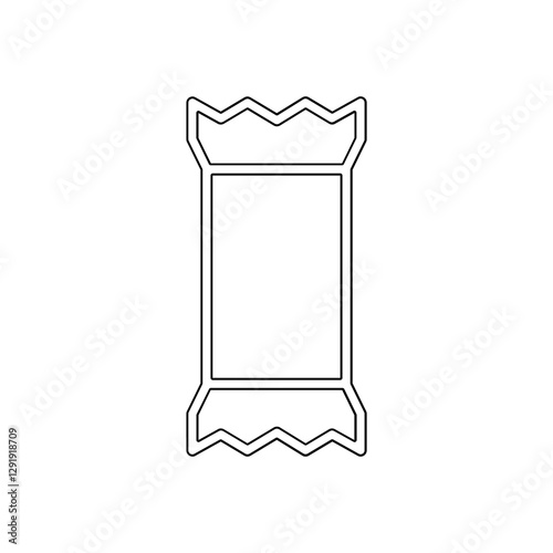 Candy bag icon in line style