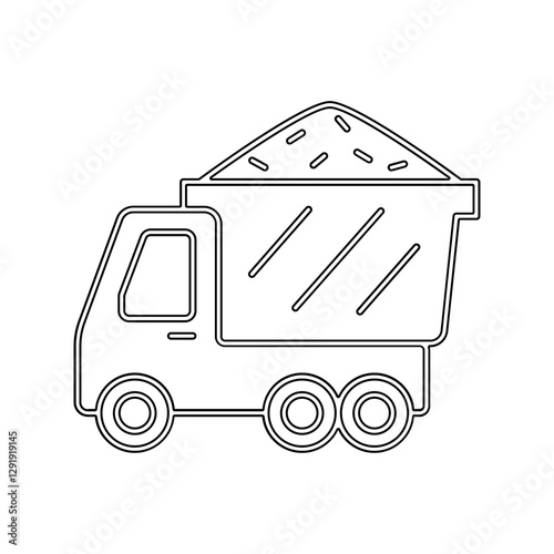 Dumper icon in line style