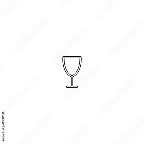 Glass icon in line style