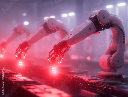 robotic Arms in a Modern Factory