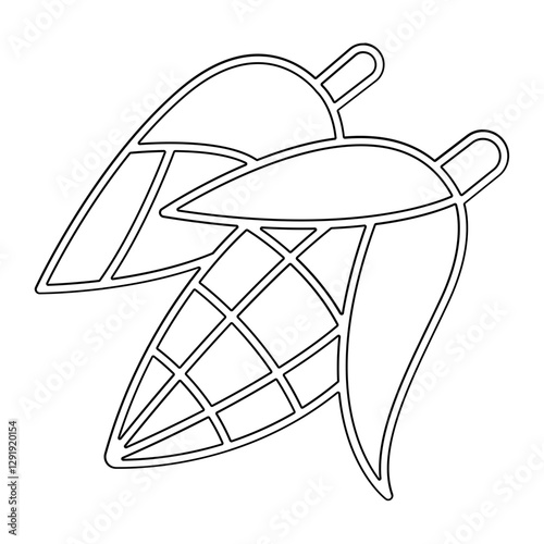 Corn icon in line style