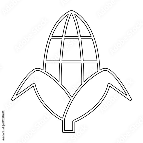 Corn icon in line style