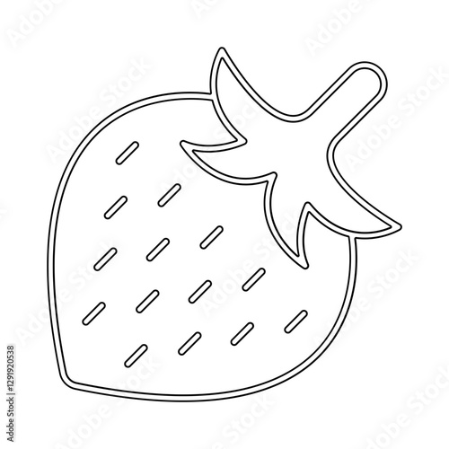 Strawberry icon in line style