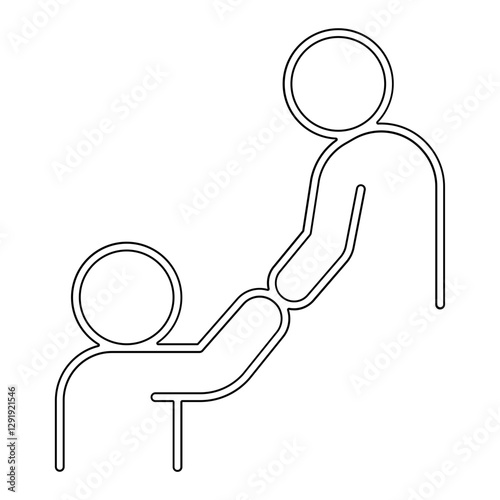 Support icon in line style