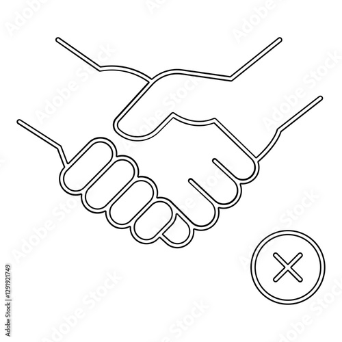 Avoid touching icon in line style