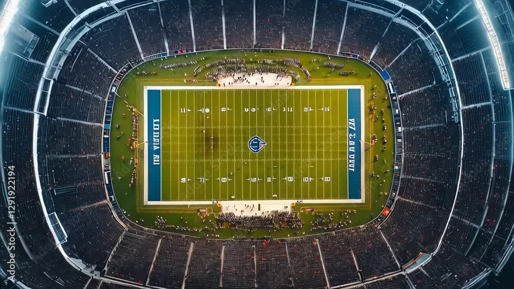 custom made wallpaper toronto digitalProfessional football players converging on illuminated stadium field, preparing for high stakes match with intense team energy and competitive anticipation