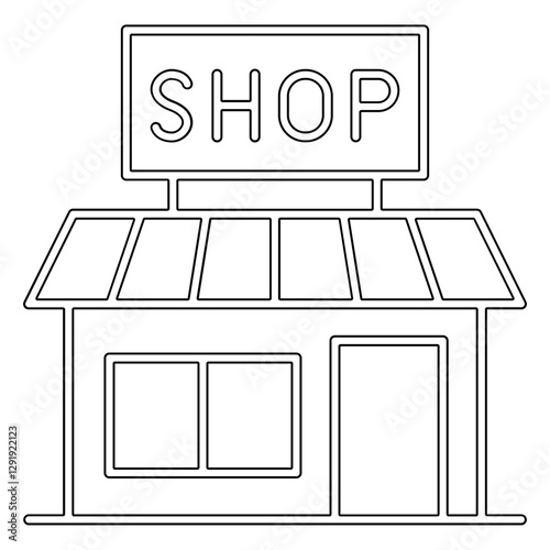 Shop icon in line style