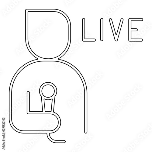 News live icon in line style