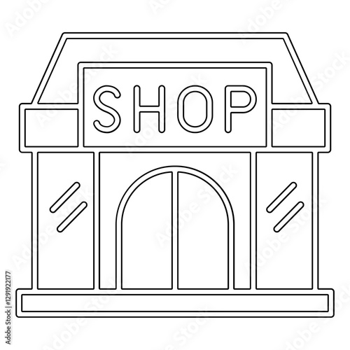 Shop icon in line style