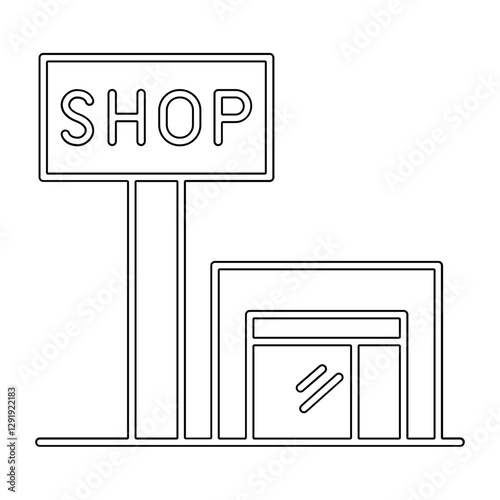 Shop icon in line style