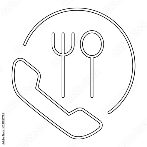 Food order icon in line style