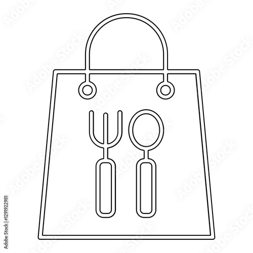 Food delivery icon in line style