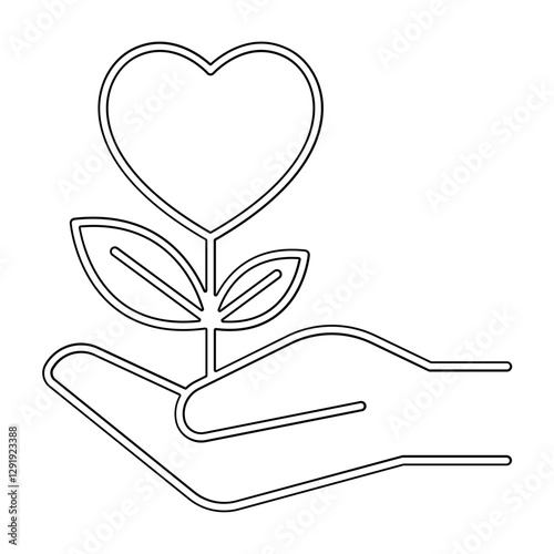 charity icon in line style