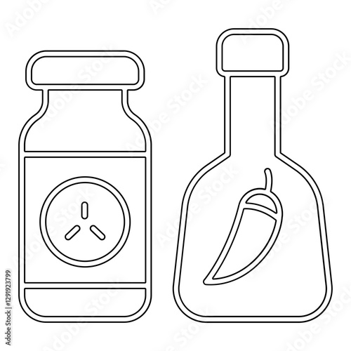 Sauce icon in line style
