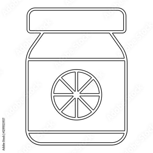 Pickled lemon icon in line style