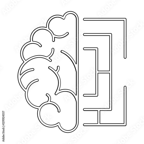 Psychology icon in line style