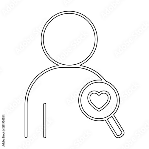 Psychology icon in line style