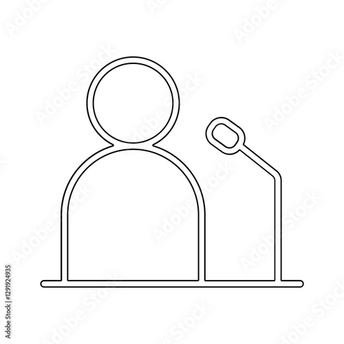 Speech icon in line style