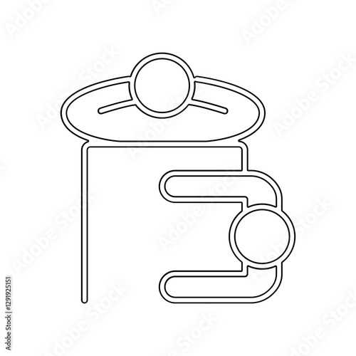 Massage icon in line style