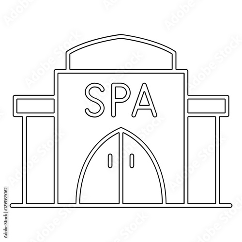 Spa icon in line style