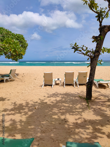 Tropical wonderful Nusa dua beach, Nusa dua, Bali, Indonesia.