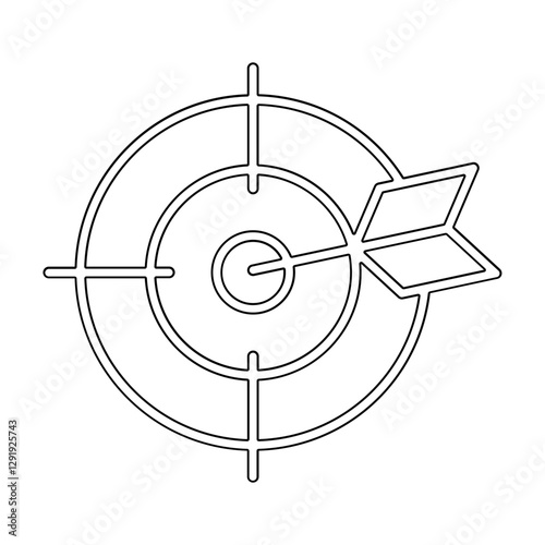 Business goal icon in line style