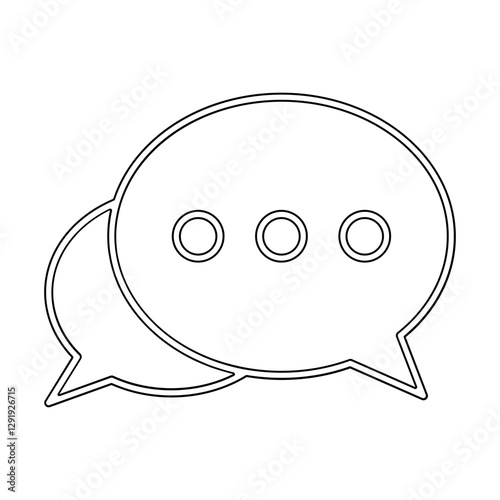 Messaging icon in line style