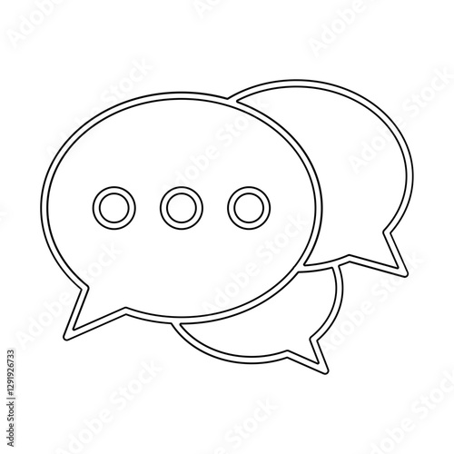 Messaging icon in line style