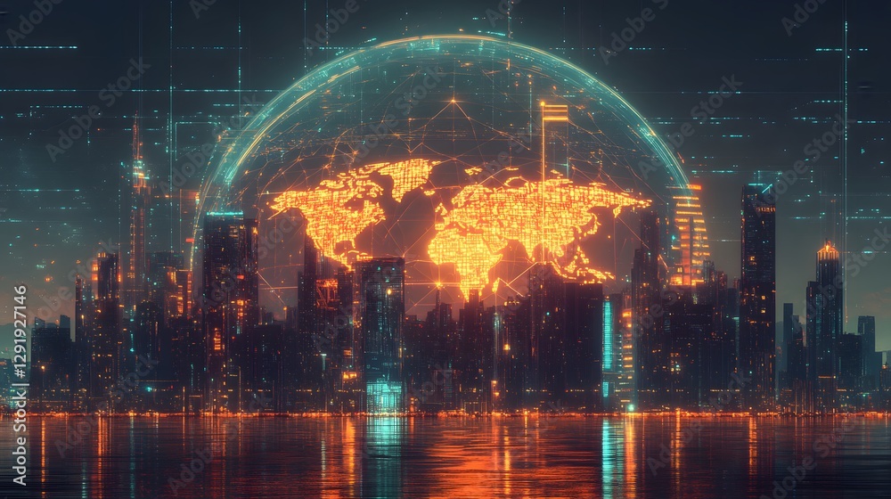 Fototapeta premium World wide web concept, network,