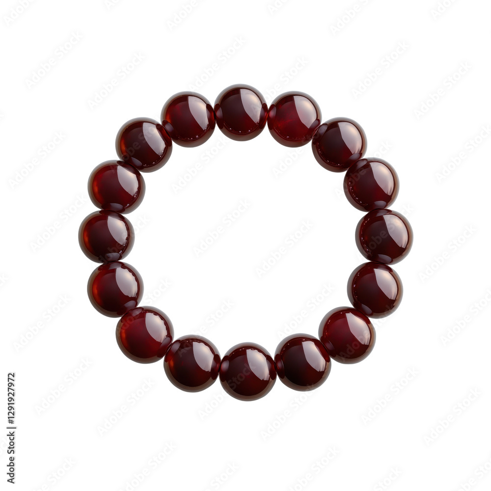 Obraz premium An elegant burgundy bracelet, isolated on a transparent background. showcases a polished and sophisticated design suitable for any stylish accessory collection, png