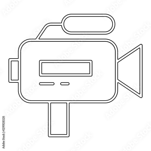 Video camera icon in line style